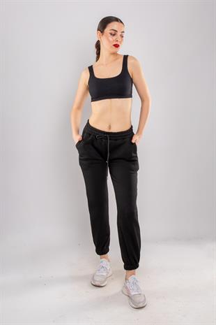 5132 Beli İpli Paça Lastikli İçi Şardonlu Eşofman