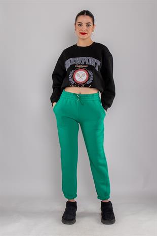 5132 Beli İpli Paça Lastikli İçi Şardonlu Eşofman