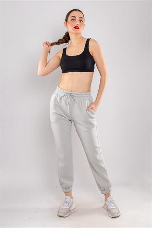 5132 Beli İpli Paça Lastikli İçi Şardonlu Eşofman