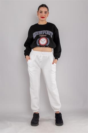 5132 Beli İpli Paça Lastikli İçi Şardonlu Eşofman