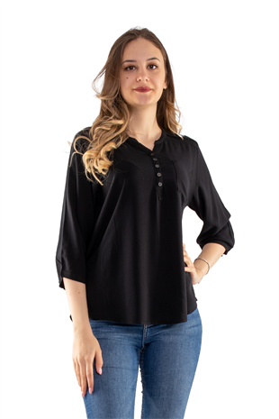615 Omuz Ve Sırt Simli Truv.Kol Kadın Gömlek