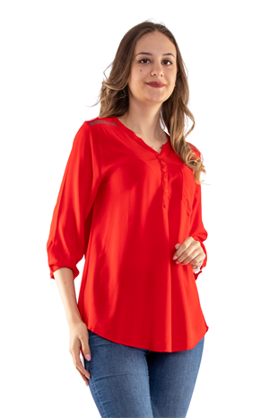 615 Omuz Ve Sırt Simli Truv.Kol Kadın Gömlek