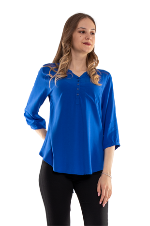 615 Omuz Ve Sırt Simli Truv.Kol Kadın Gömlek