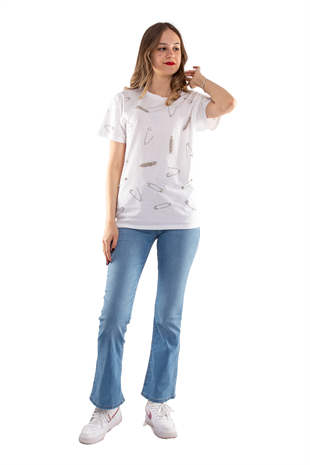 639 İspanyol Paça Lale Kadın Kot Pantolon