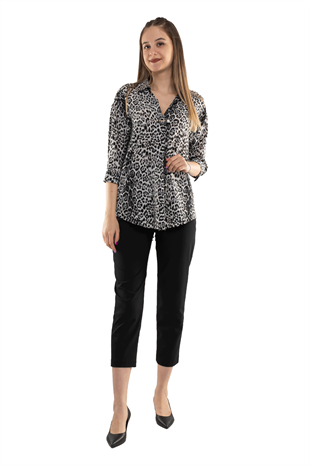 70292 Gizli Kemer Pamuklu Pileli Pantolon