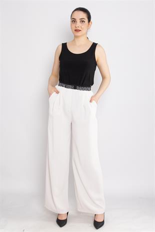 70636 Rainbow High Yüksek Bel Pileli Bol Paça Pantolon