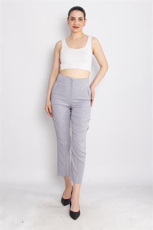 70824 Yüksek Bel Pensli Pantolon