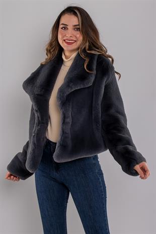 7100 ReX ZR Şalyaka Peluş Kürklü Ceket