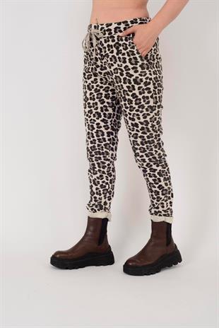 8115 Düz Desen Paça Duble Pantolon