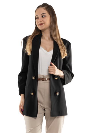 90491 4 Düğme Blazer Tunik Ceket