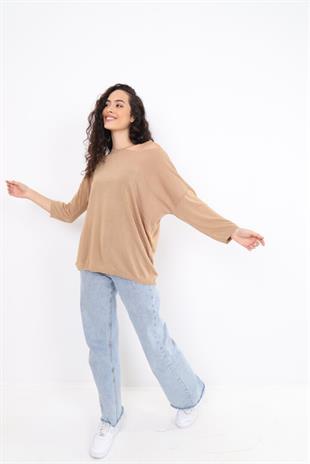 928 Bisiklet Yaka Truvakar Kol İnce Triko Bluz