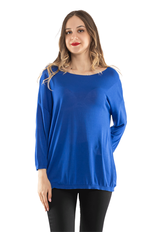 928 Bisiklet Yaka Truvakar Kol İnce Triko Bluz