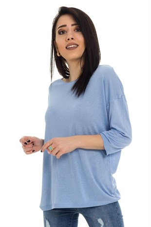 928 Bisiklet Yaka Truvakar Kol İnce Triko Bluz