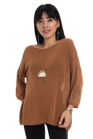 928 Bisiklet Yaka Truvakar Kol İnce Triko Bluz