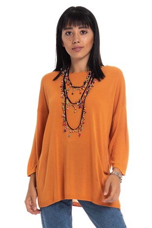 928 Bisiklet Yaka Truvakar Kol İnce Triko Bluz