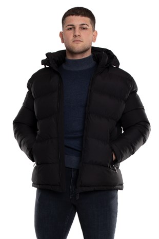 99424-304 Regular Fit  Kapşonlu Erkek Şişme Mont