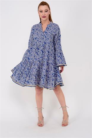 AN179-B2773 Dsen Dantelsiz Ponponlu Elbise