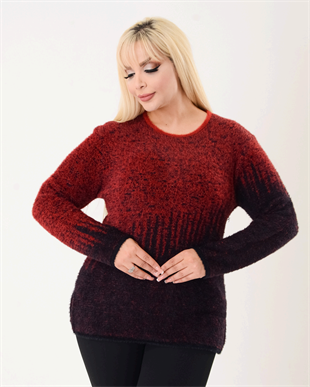 H1410 Bisiklet Yaka Yumoş Simli Bluz