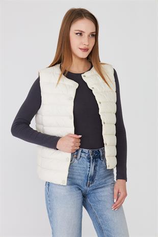 NESLI Kısa Yakasız Çıtçıtlı Şişme Yelek