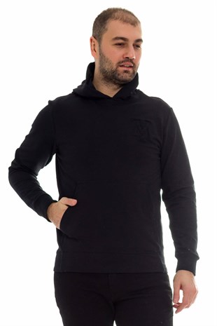 SW-1002 Kapşonlu KanguruCep 2 İplik Pamuk Sweat