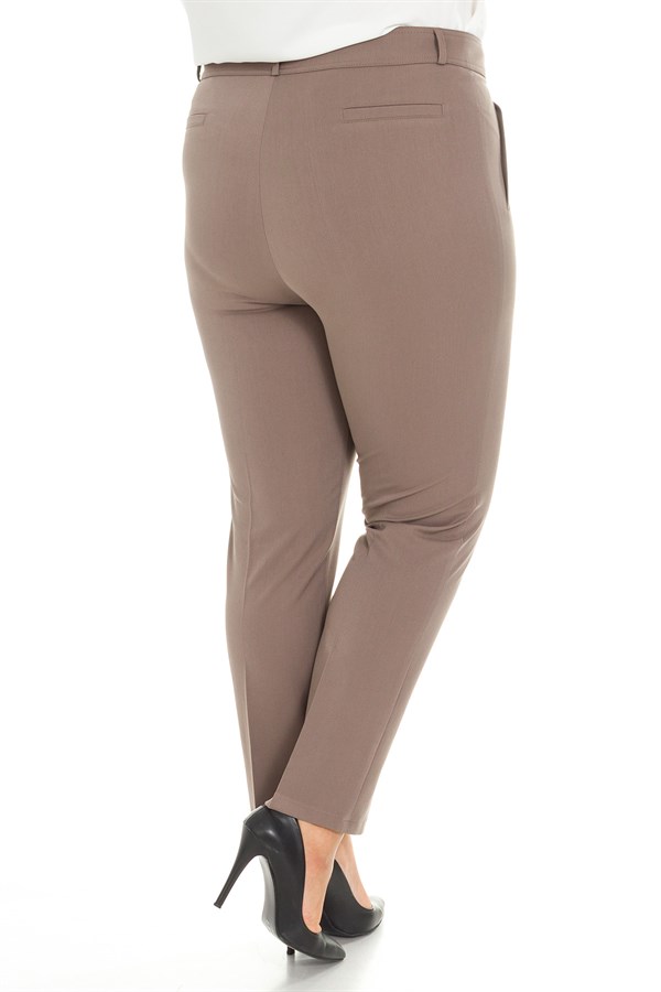 11634 Yan Cep Klasik Krep Pantolon