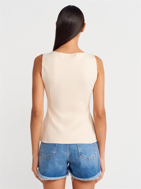 21001 Kayık Yaka Peplum Top Crop