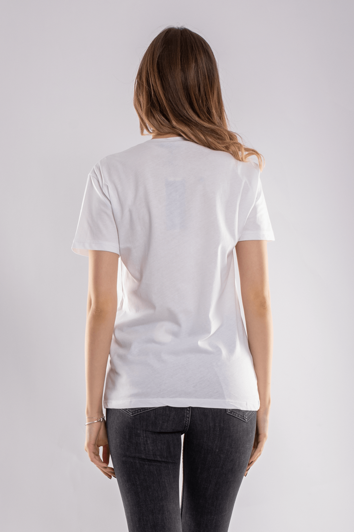 2609 Payetli Yaprak Desen Kadın Tshirt