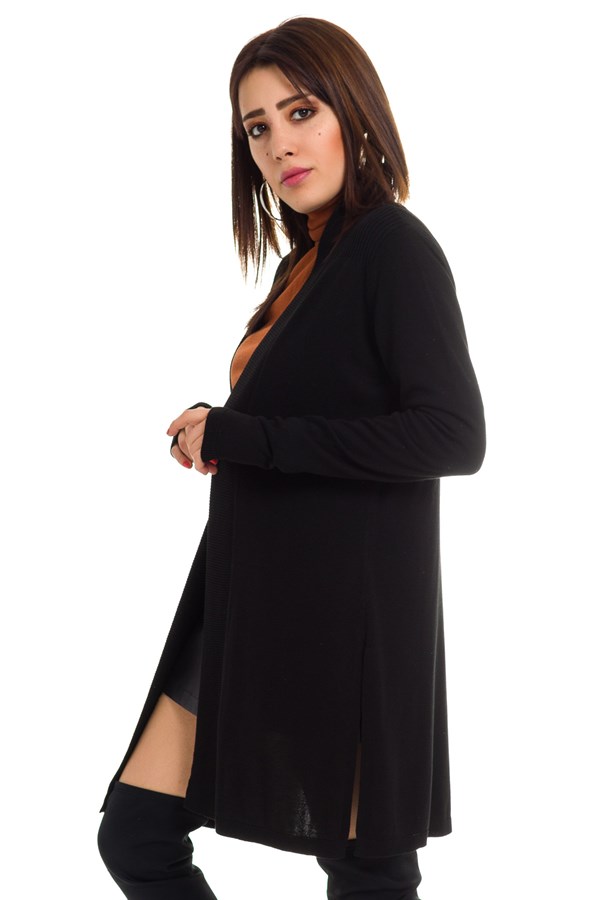2SV26 VİSKON OMUZLARI DESENLİ TRİKO HIRKA