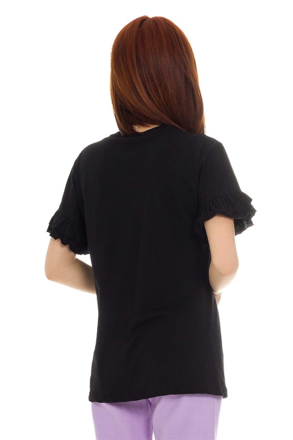 3060 Arı Baskılı Boncuklu Tshirt