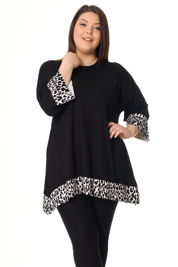 3515 KOLYELİ LEOPAR DESEN TUNİK