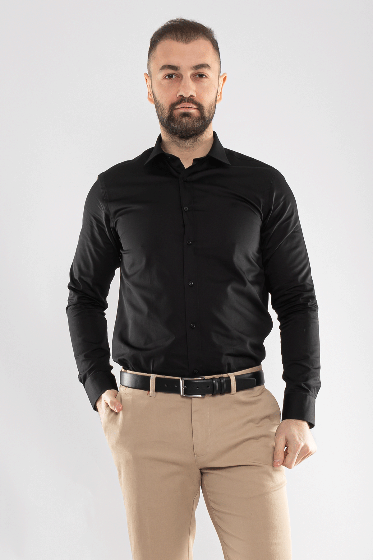 375S Pamuk SlimFit Uzun Kol Gömlek
