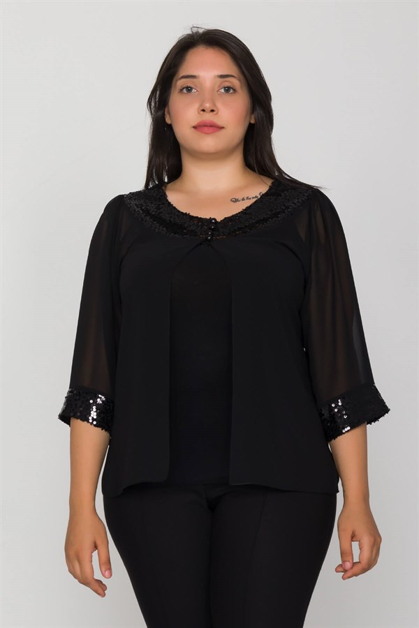 4050 BB Yaka-Kol Pulpayet İşli Bolero