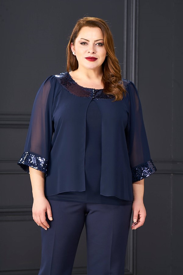 4050 BB Yaka-Kol Pulpayet İşli Bolero