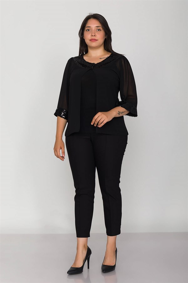 4050 BB Yaka-Kol Pulpayet İşli Bolero
