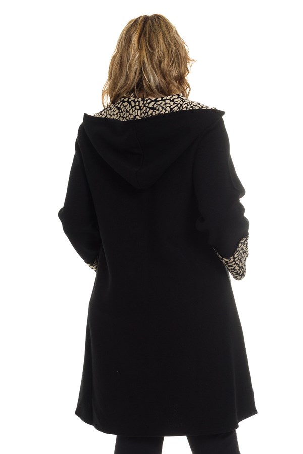4061-3 LEOPAR DETAYLI DÜĞMELİ ÇELİK ÖRGÜ HIRKA