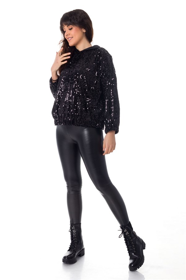 4740 KAPŞONLU PULPAYET SWEATSHİRT