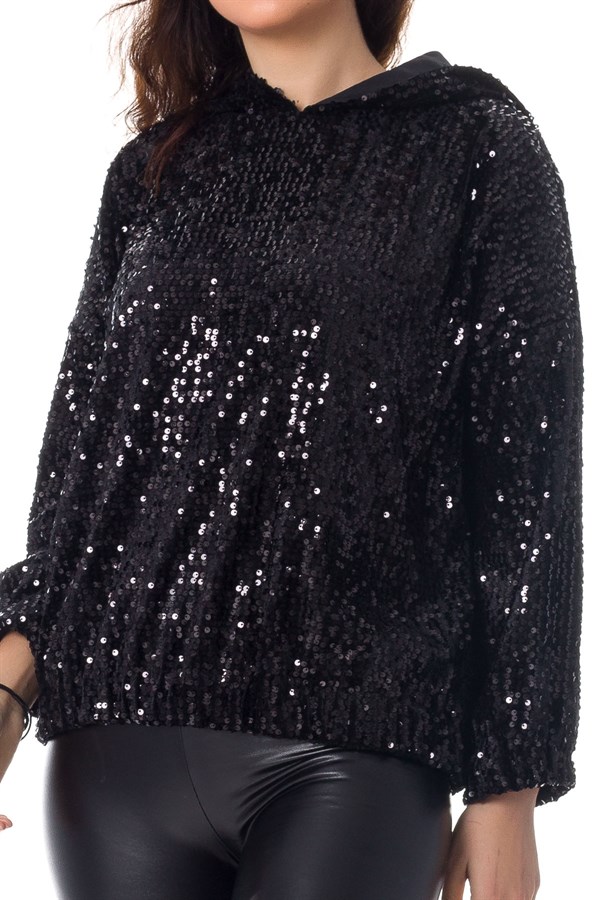 4740 KAPŞONLU PULPAYET SWEATSHİRT