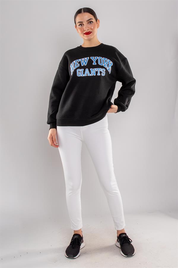 5017 NY Gants İçi Şardonlu Bisiklet Yaka Sweatshirt