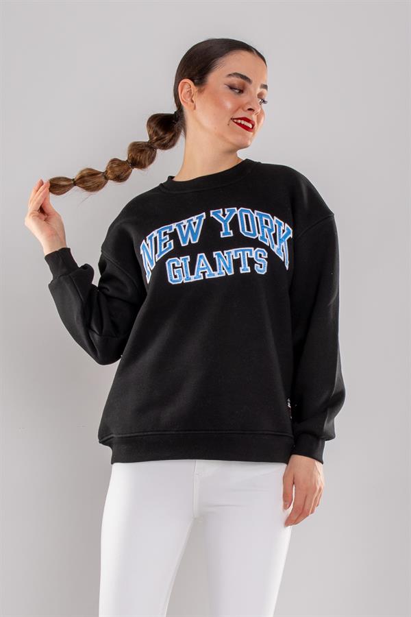 5017 NY Gants İçi Şardonlu Bisiklet Yaka Sweatshirt