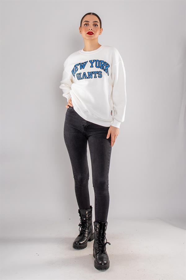 5017 NY Gants İçi Şardonlu Bisiklet Yaka Sweatshirt