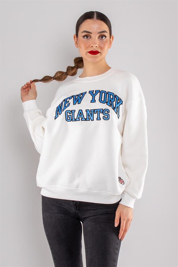 5017 NY Gants İçi Şardonlu Bisiklet Yaka Sweatshirt
