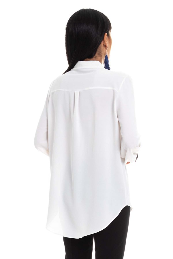 50386 Yaka Bantlı Şifon Bluz