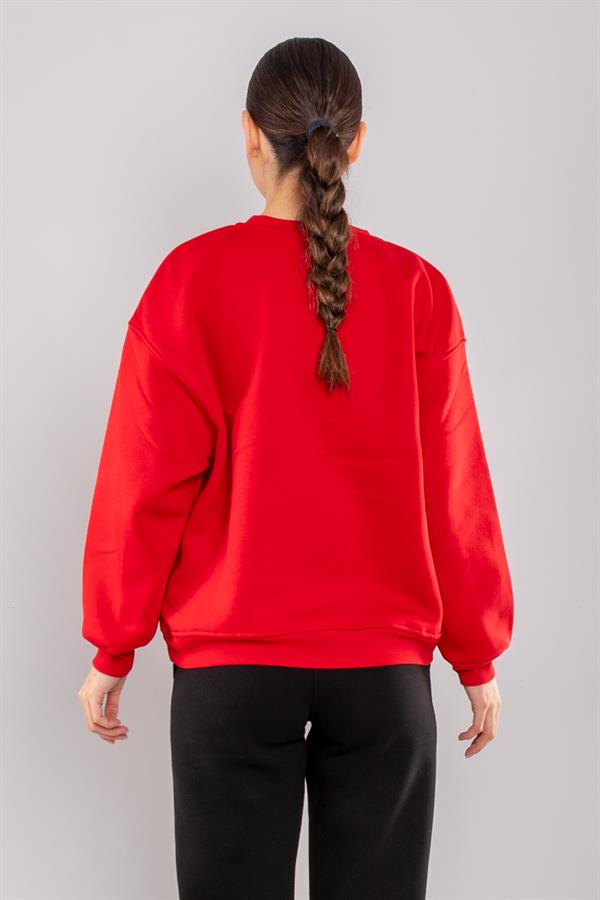 5120 Michagen Bisiklet Yaka İçi Şardonlu Sweatshirt