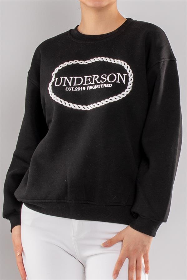 5121 Underson Saçörgü Bisiklet Yaka İçi Şardonlu Sweatshirt