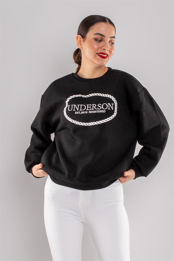 5121 Underson Saçörgü Bisiklet Yaka İçi Şardonlu Sweatshirt