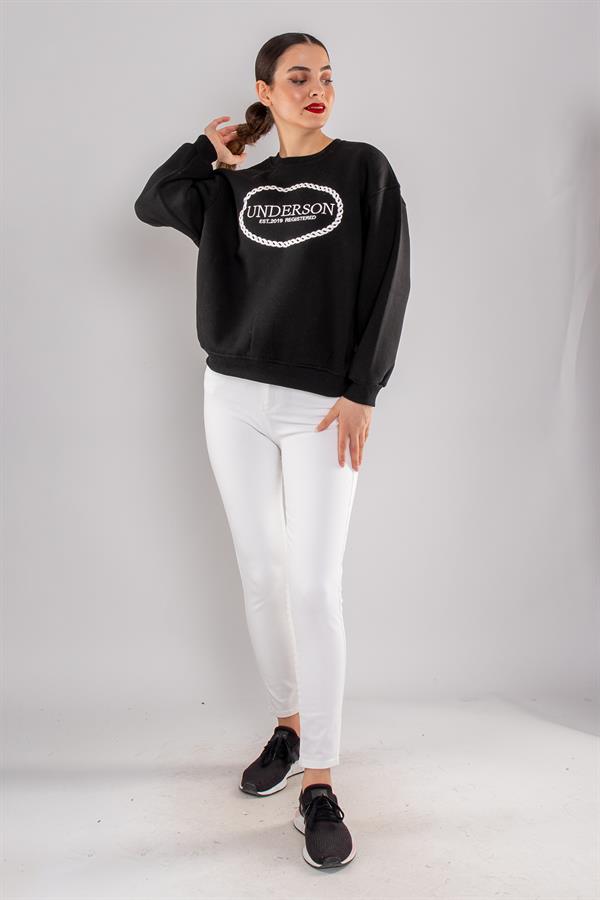 5121 Underson Saçörgü Bisiklet Yaka İçi Şardonlu Sweatshirt