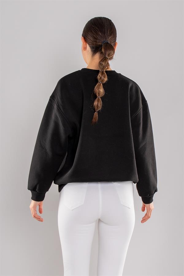 5121 Underson Saçörgü Bisiklet Yaka İçi Şardonlu Sweatshirt