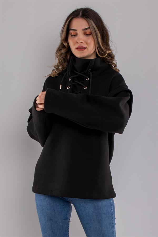 5141 Dikyaka Kuşgözü İpli Şardonlu Sweatshirt