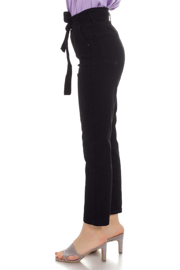 5701-1 Elis Kuşaklı Mom Jeans