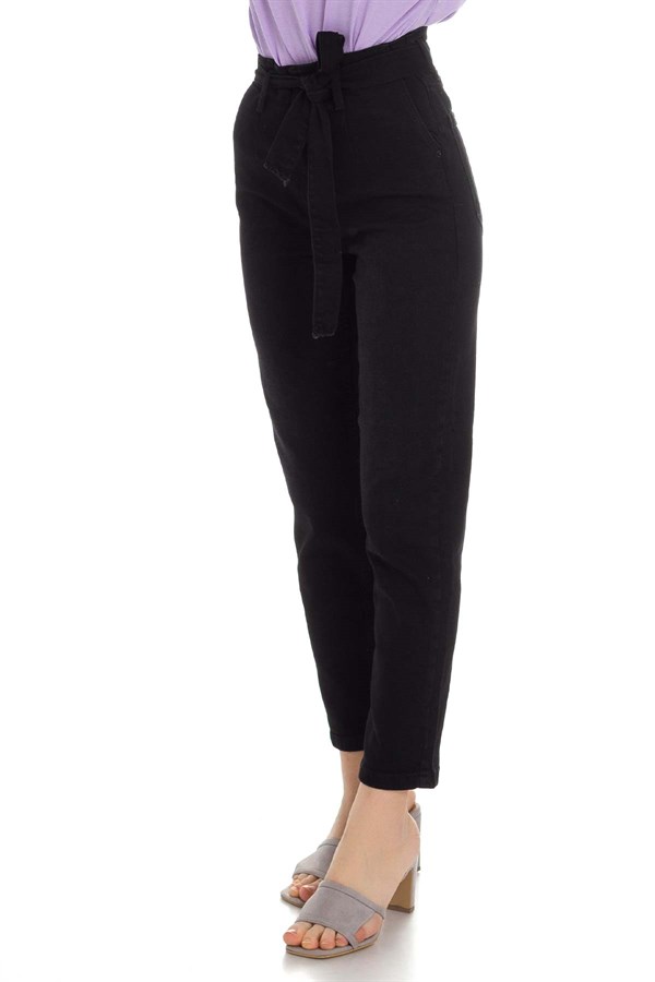 5701-1 Elis Kuşaklı Mom Jeans